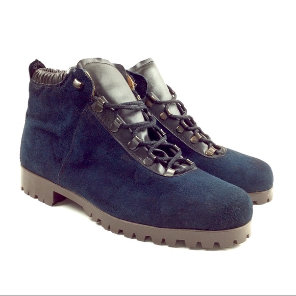 Gallenkamp Shoes - Vtg Gallenkamp Hiking Boots Suede Leather Blue